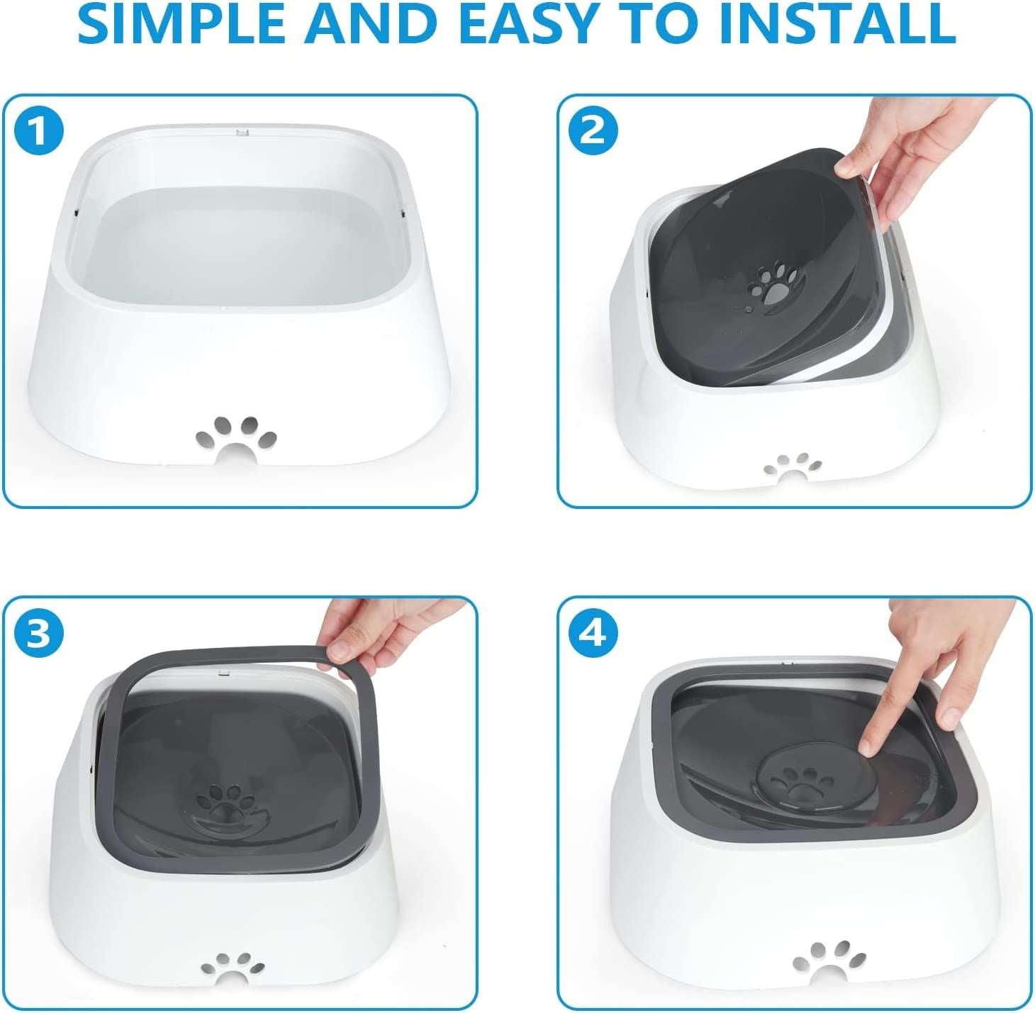 Splash-Free dog Water Bowl