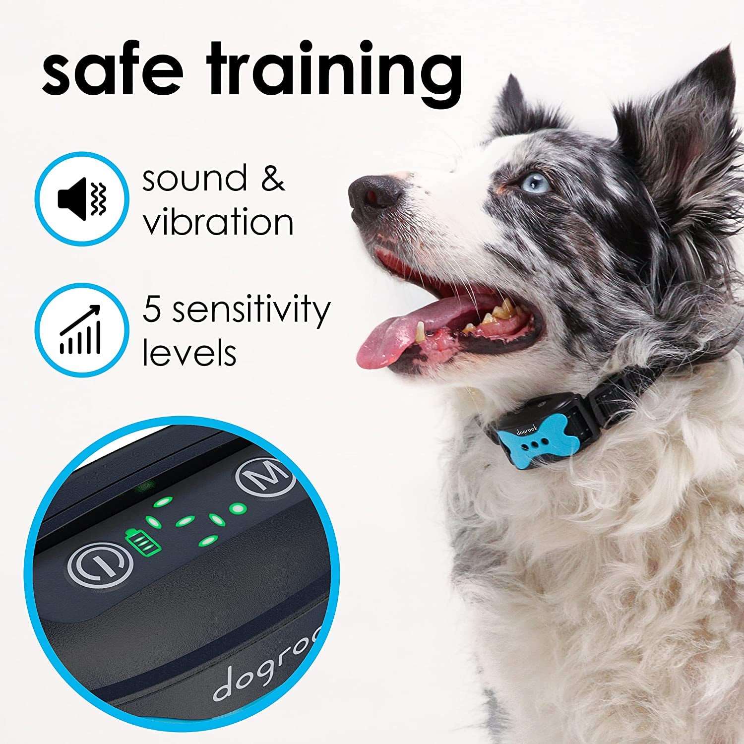  Rechargeable Smart anti Barking Collar for Dogs 