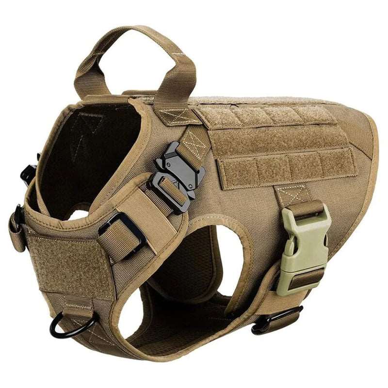 Metal Buckle  Dog Harness MOLLE Pet Train Vest German Shepherd Leash Hound Golden Retriever Labrador Saint Bernard Husky