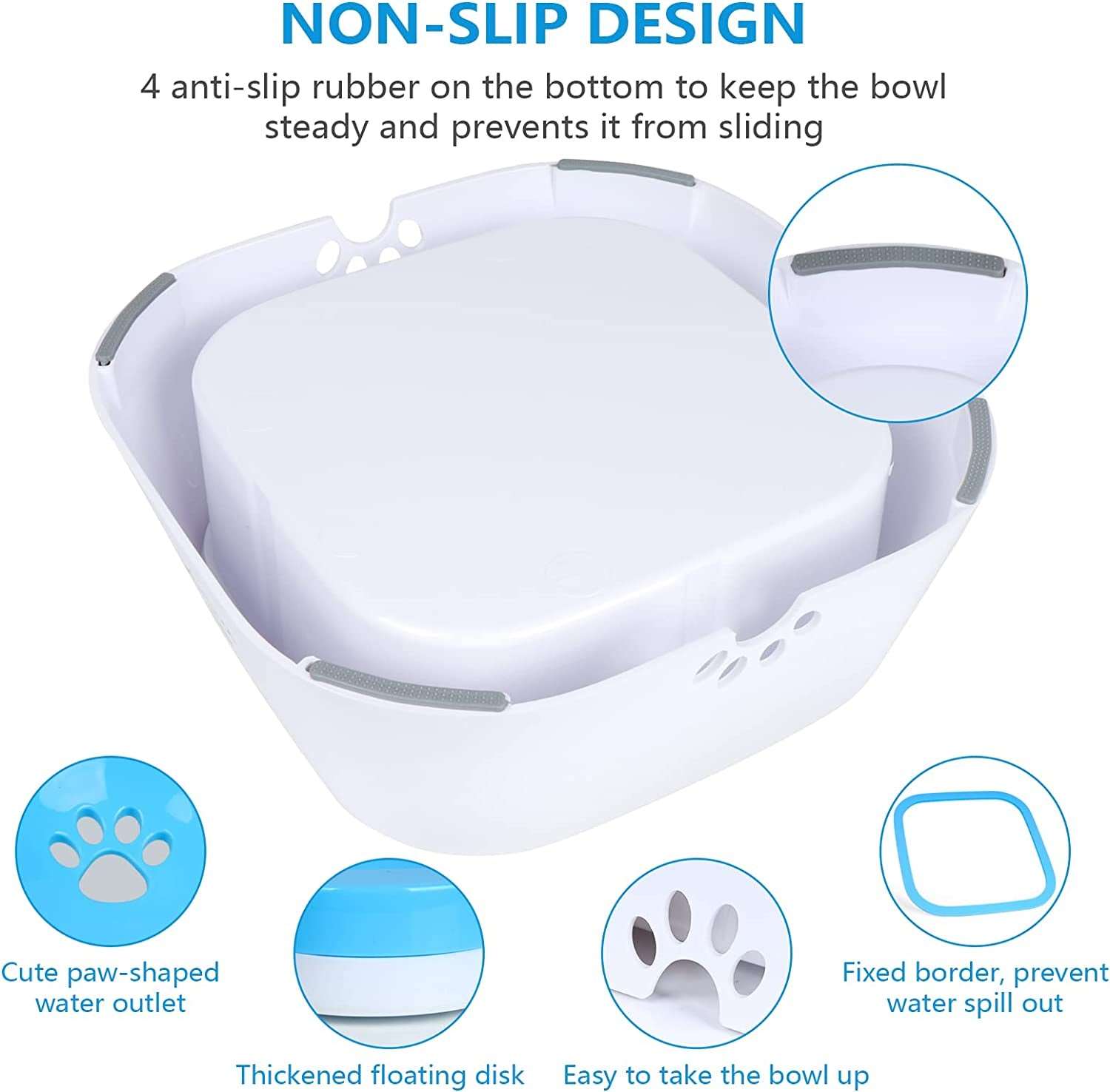 Splash-Free dog Water Bowl