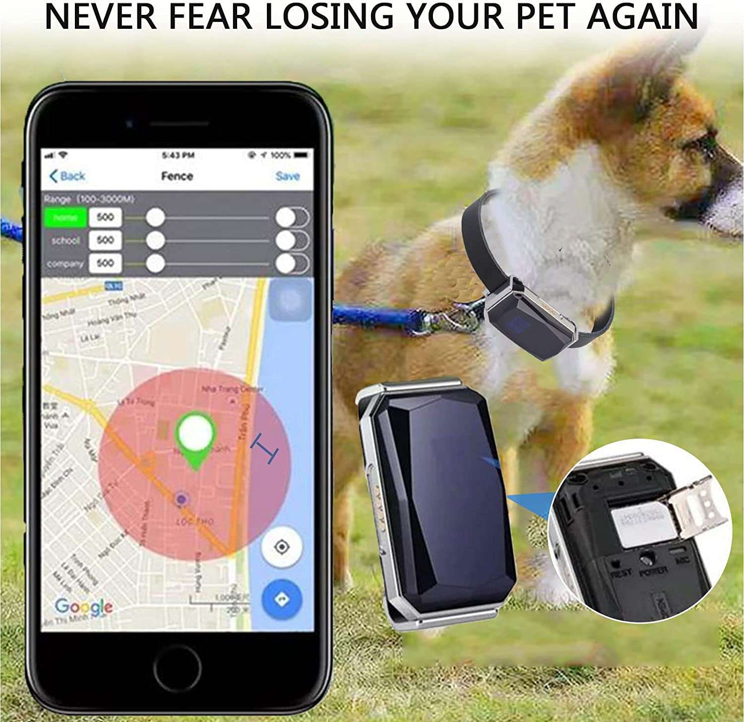  Waterproof GPS Pet Locator 