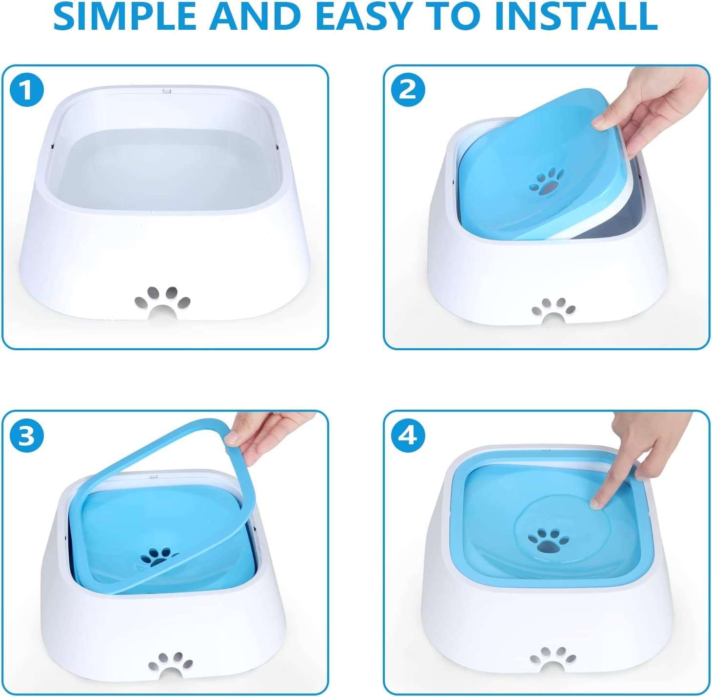 Splash-Free dog Water Bowl