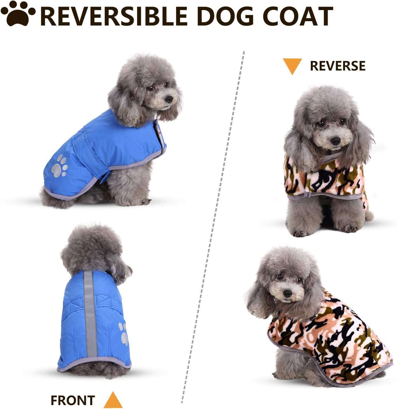  Dog Coats Loft Reversible Winter Fleece