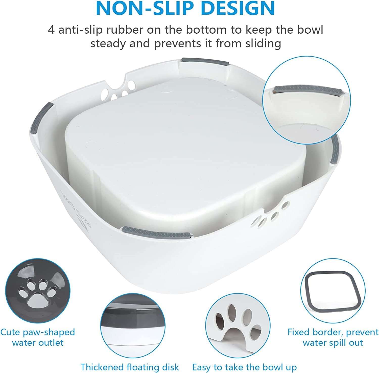 Splash-Free dog Water Bowl