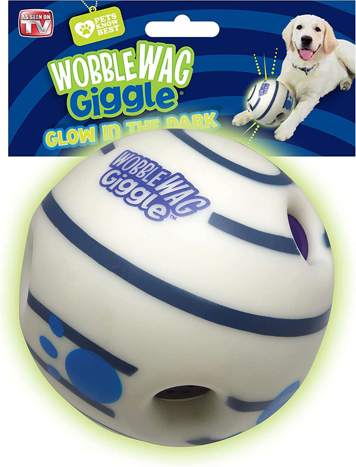 Interactive Dog Toy with Fun Giggle Sounds - Wobble Wag Giggle Ball