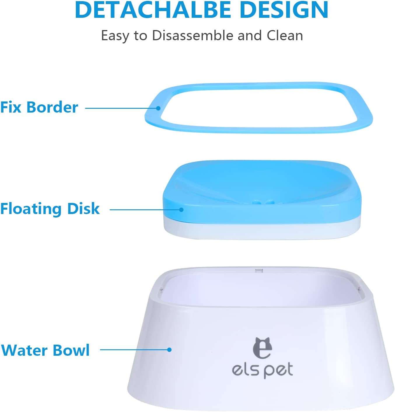 Splash-Free dog Water Bowl