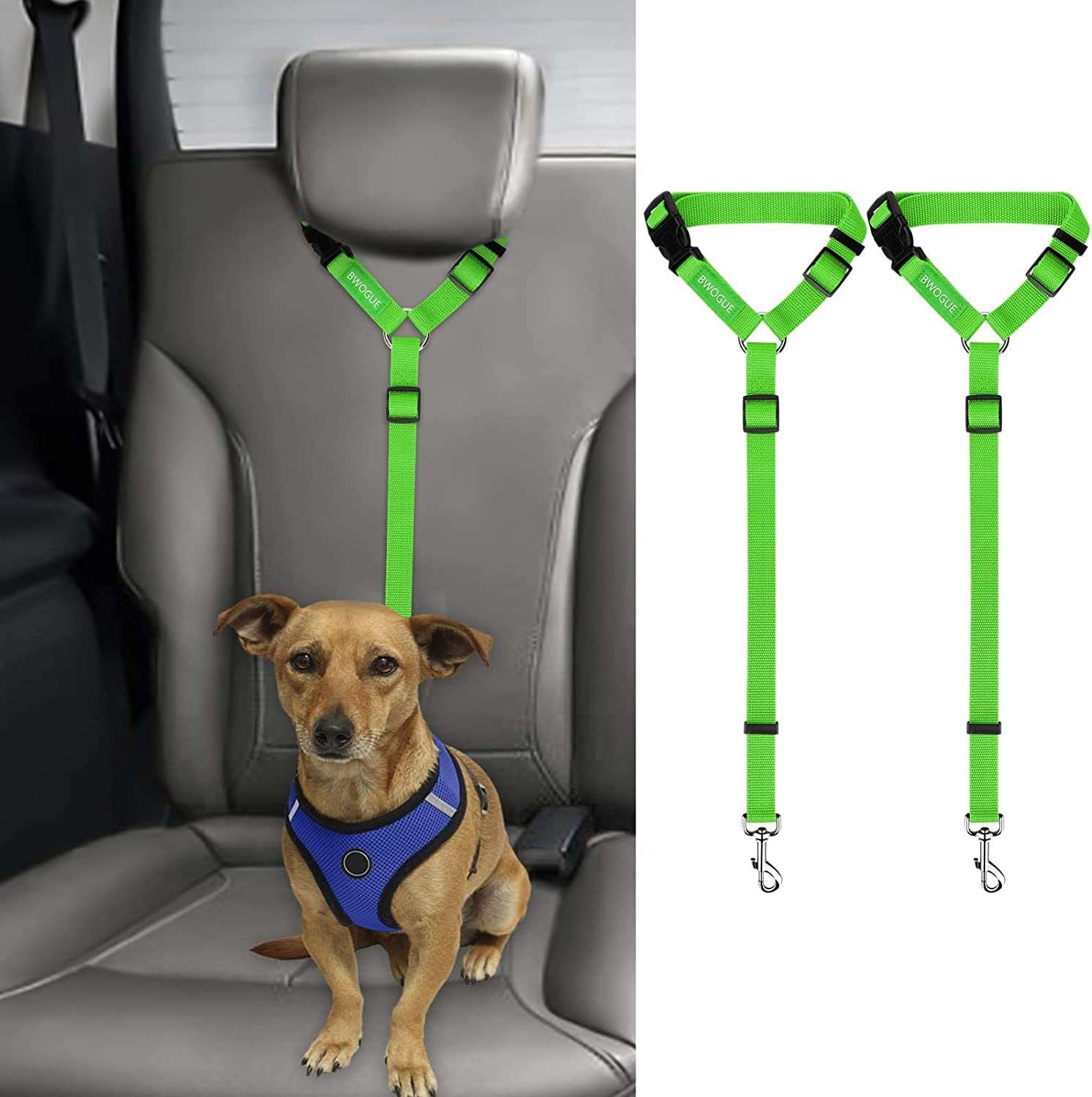 2 Packs Pet Safety Seat Belt 