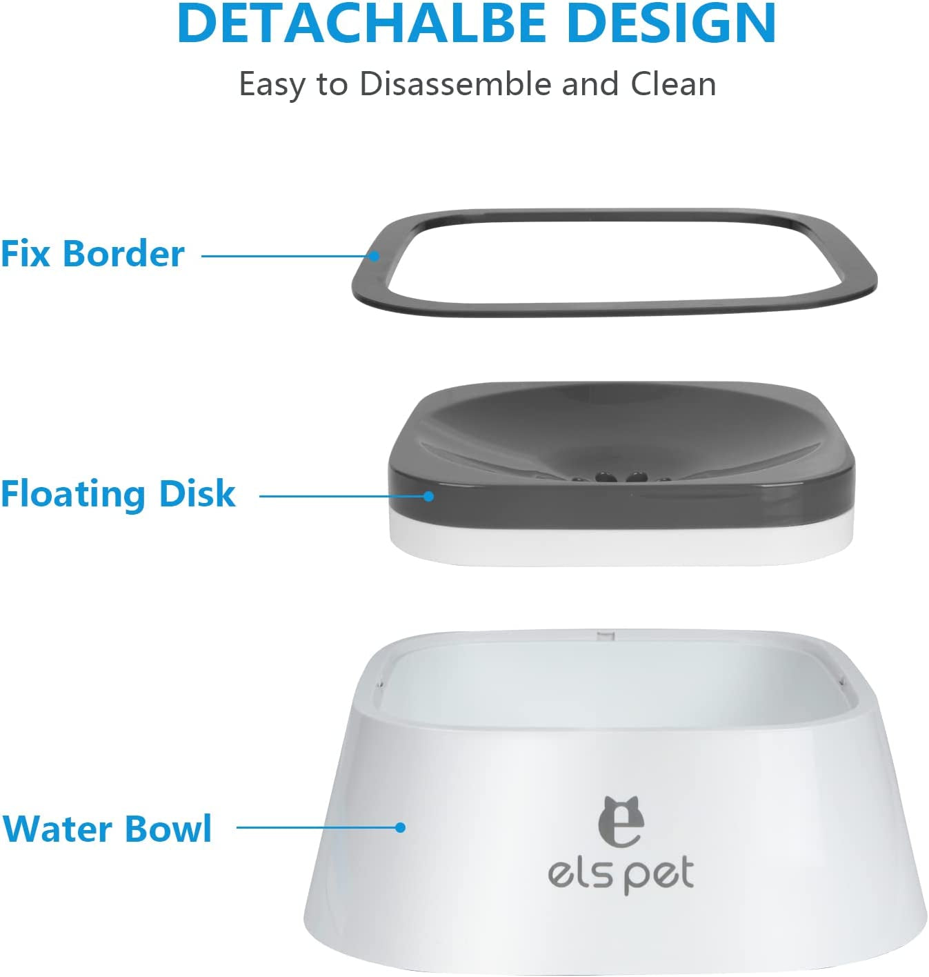 Splash-Free dog Water Bowl