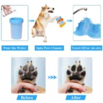 1Pc Pet Plastic Foot Wash Cup S L XL Large size silicone brush Dog - Image 6