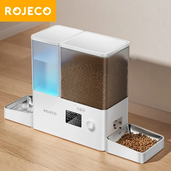 Automatic Pet Feeder Water Fountain 8.5L Button Version Dog Food Dispenser