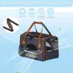 Dog Pet Carrier Bag Anti-Collapse Design Multiple Storage Pockets - Image 6