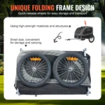 SucceBuy 88 lbs Dog Bike Trailer Pet Cart Bicycle Carrier with Wheels - Image 6