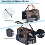 Dog Pet Carrier Bag Anti-Collapse Design Multiple Storage Pockets - Image 4