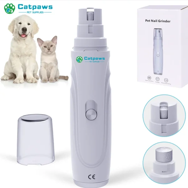 Dog Nail Grinder USB Rechargeable Electric Pet Claw Grinder & Trimmer