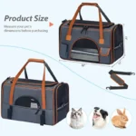 Dog Pet Carrier Bag Anti-Collapse Design Multiple Storage Pockets - Image 2