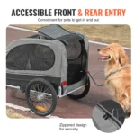 SucceBuy 88 lbs Dog Bike Trailer Pet Cart Bicycle Carrier with Wheels - Image 5