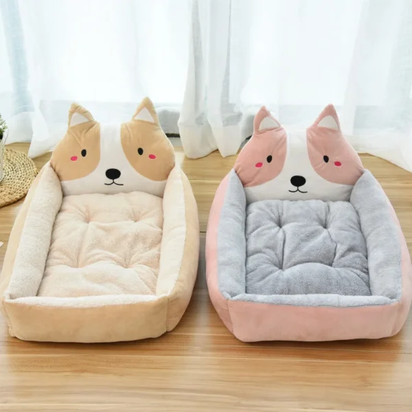 Winter Warm Puppy Bed Sofa Washable Cartoon Pet