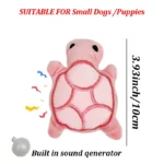 Mini cute turtle dog plush toy, squeaking dog teething sound toy, - Image 2