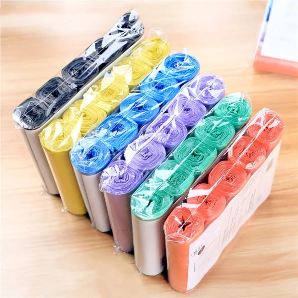 5Rolls/80pcs Random Color Dog Poop Bags Pet Poop Bags Disposable Dog Waste Bags Bulk Poop Bags Leak-Proof Dog Waste Bags For Pet