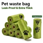 Eco-Friendly Dog Poop Bags, Leak-Proof Extra Thick Unscented Waste Bags for Pet Walking, Biodegradable Cleanup Supplies