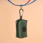 Canvas Dog Poop Bag Holder, Outdoor Pet Waste Bag Dispenser with Carabiner Clip, Animal Waste Collection Pouch - Image 3
