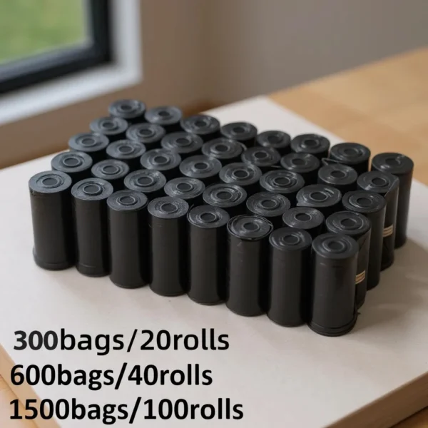 Dog Poop Bags, Portable Pet Waste Bags, Durable And Leak Proof Pet Garbage Bags, Pet Cleaning Supplies 15 Bags/ Roll
