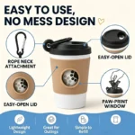 Dog Poop Bag Dispenser Coffee Cup Shape Portable Pet Waste Bag Holder Outdoor Walking Leash Clip Pet Garbage Organizer - Image 6