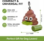 Cute and Functional Dog Poop Bag Holder for Leash Sturdy Dog Poop Bag Dispenser,Roll Bags - Image 2