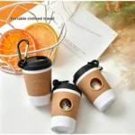 Dog Poop Bag Dispenser Coffee Cup Shape Portable Pet Waste Bag Holder Outdoor Walking Leash Clip Pet Garbage Organizer - Image 3