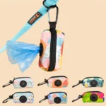 Dog Poop Bag Holder Stylish Waste Bag Dispenser Portable Pet Accessory for Outdoor Dog Walking Quick Cleanup