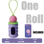 Dog Poop Bag Holder for Leash Dogs Waste Bag Dispenser with Elastic Loop Protable Lightweight Plastic Holders for Pet Dogg - Image 2