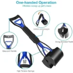 Dog Poop Grabber Pooper Scooper Long Handle Large Folding Design Fecal Shovel Picker Fecal Collector Cleaning Tool Pet Suppl Dog - Image 5