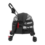 Black Foldable Pet Travel Cart for Small To Medium Dogs - Image 3