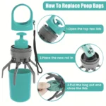 Portable Dog Pooper Scooper, Pet Waste Pick-up, Outdoor Cleaner, Built-in Garbage Bag, Handheld Pet Poop Grabber,No Touch Design - Image 2