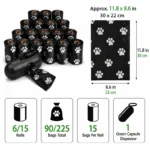 Dog Poop Bags for Dogs Cats Large Thick Garbage Bags Leakproof Waste Pickup Bags Portable Dispenser Pet Walking Cleaning - Image 6