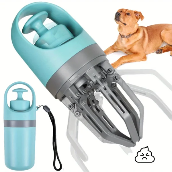 One Hand Pet Poop Grabber Portable Dog Waste Scooper with Poop Bags Outdoor Walking Pet Waste Cleaner
