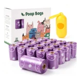 Extra Thick Leak Proof Dog Poop Bags Heart Print Pet Waste Bags Polyethylene Dog Cat Poop Bag Rolls With Dispenser